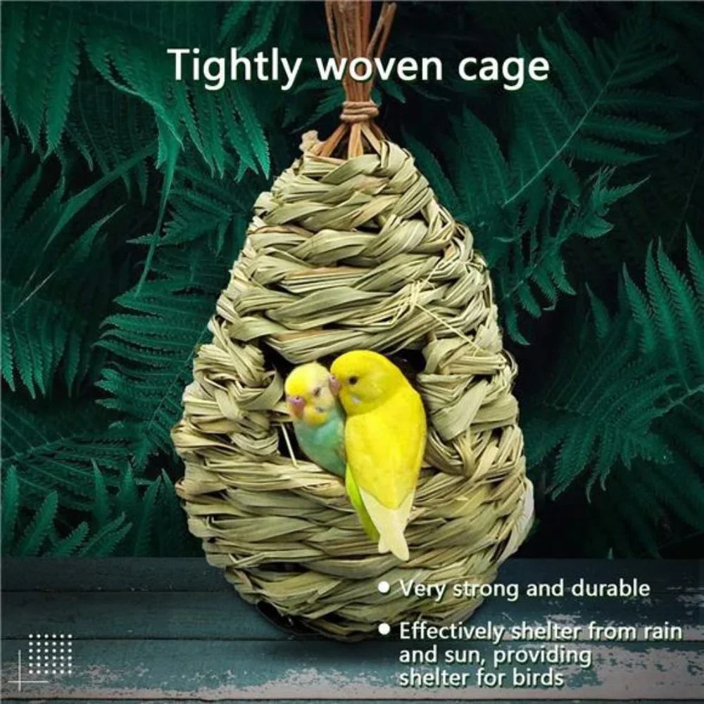 Gute Hummingbird Houses for Outside Hanging, Natural Grass Hanging Bird Hut